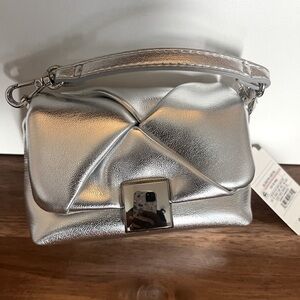 Silver micro mini purse